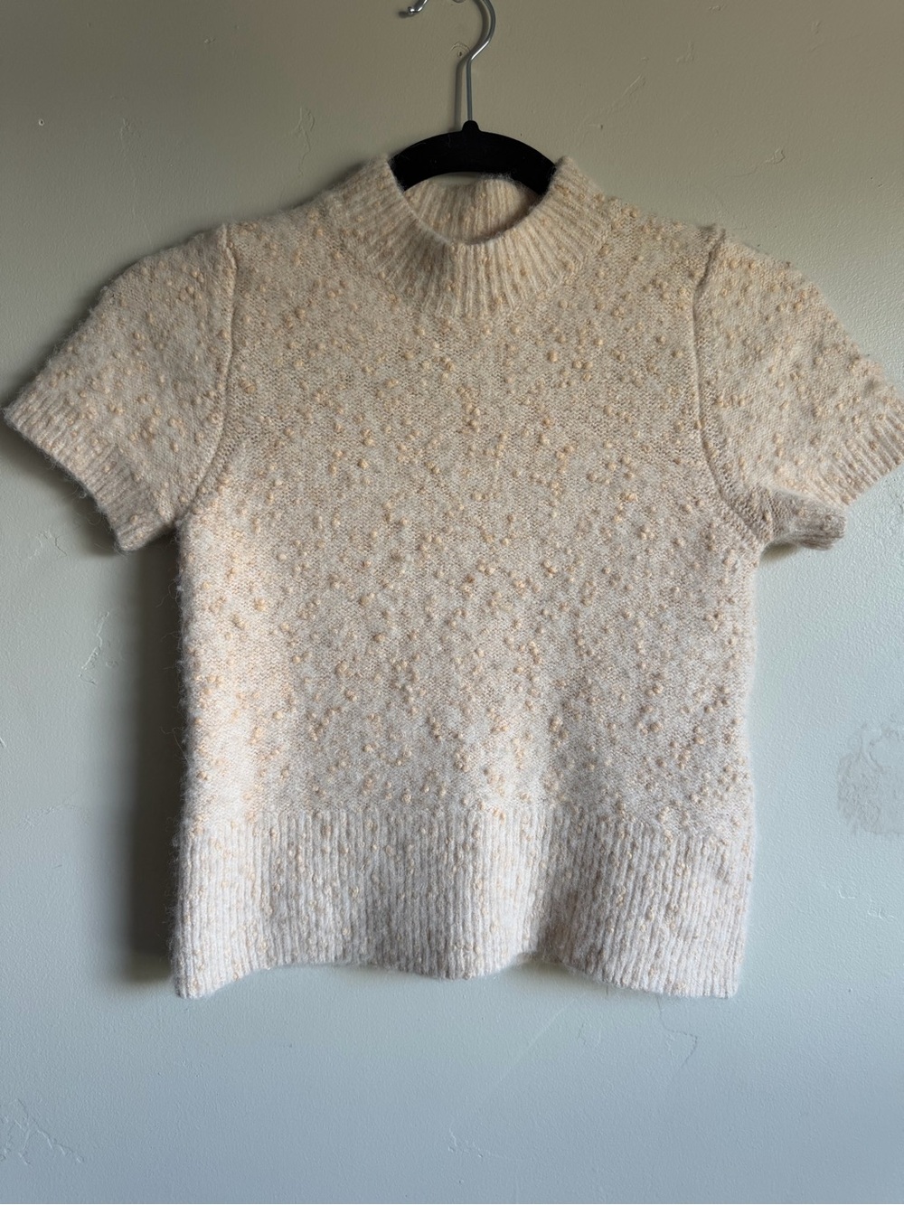 Women’s Sandro Short Tweed Effect Knitted Sweater Size (Small-Best Guess)